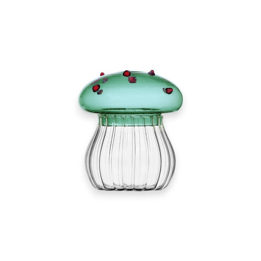 GREEN MUSHROOM SUGAR BOWL