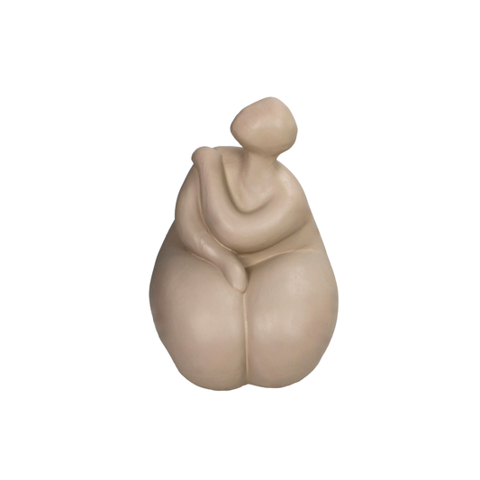 HAND ON SHOULDER WOMAN BEIGE