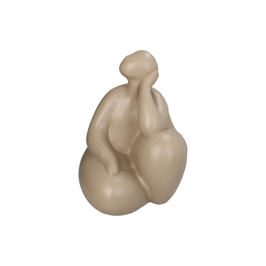 HEAD ON HAND WOMAN BEIGE
