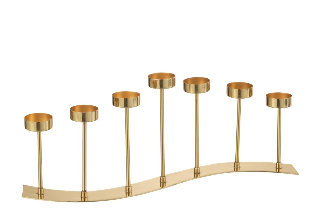 HURRICANE CURVE 7 PIECES METAL GOLD