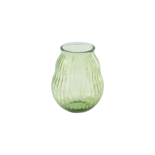 HURRICANE ROUND STRIPED GLASS GREEN