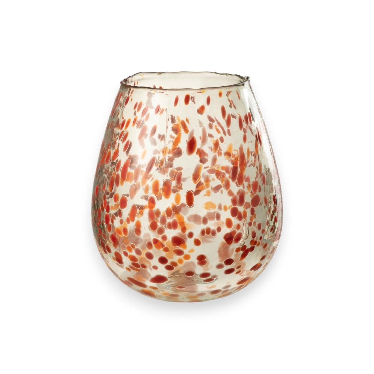 HURRICANE SPOTS GLASS ORANGE