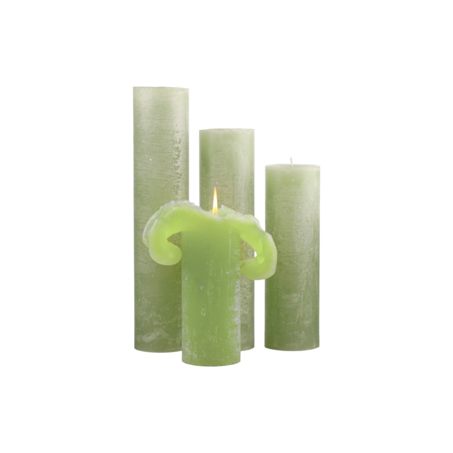 ICED CANDLE GREEN MOSS