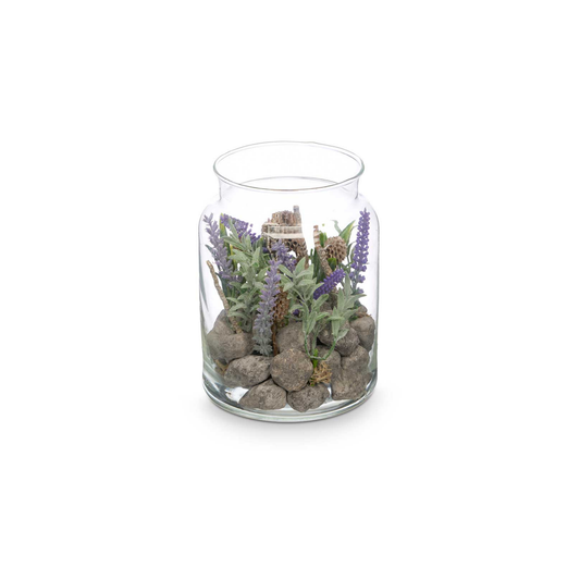 JAR GLASS WITH LAVENDER