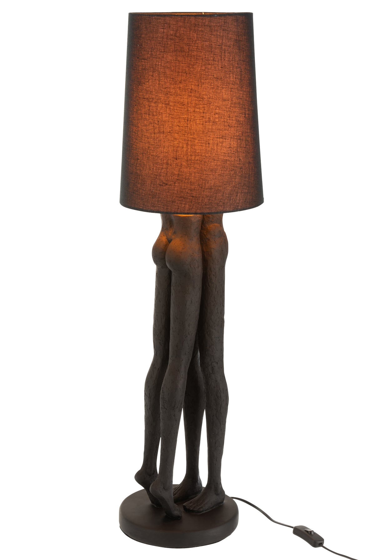 LAMP COUPLE POLY BLACK