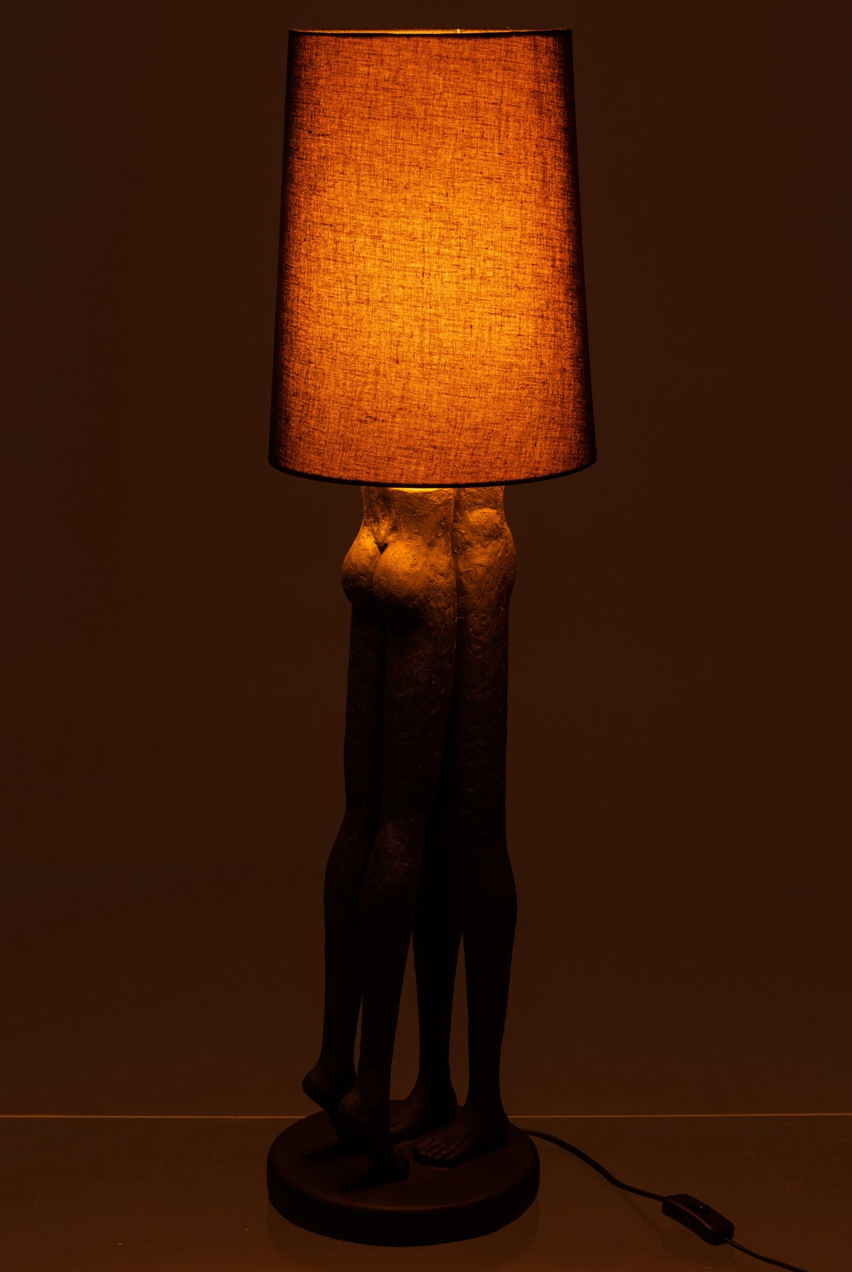 LAMP COUPLE POLY BLACK