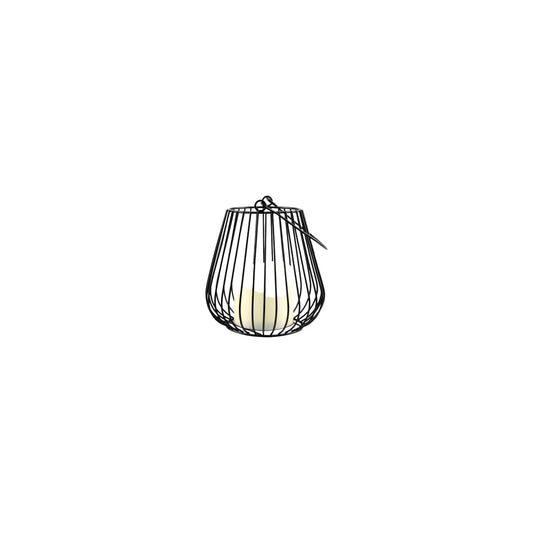 LANTERN DECOR CAGE BLACK