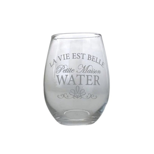 "LA VIE EST BELLE" WATER GLASS