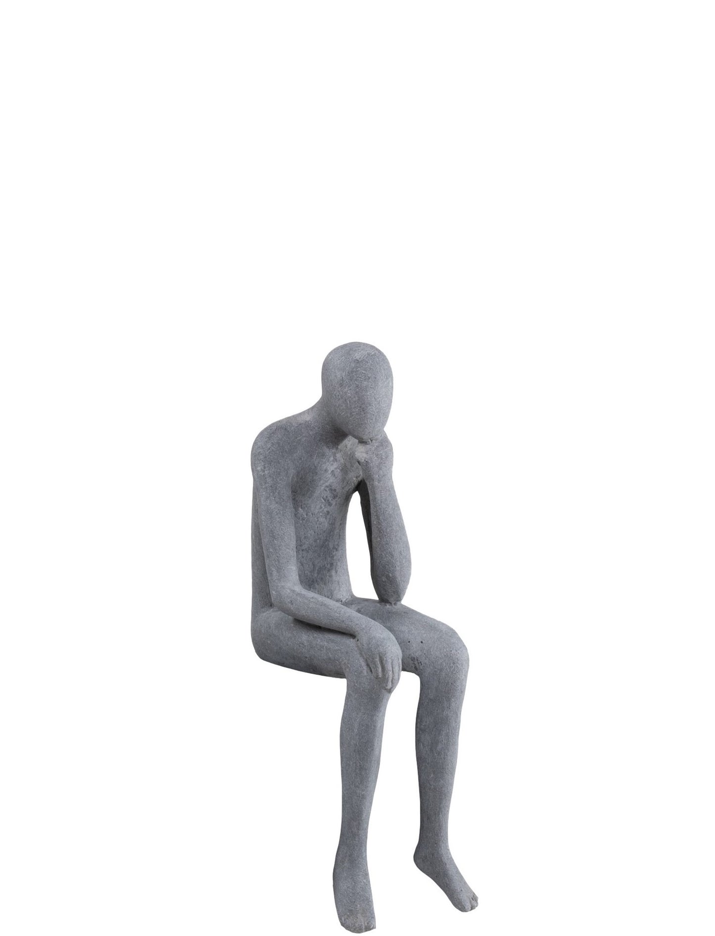 LOUNGE SITTING MAN THINKING STATUE