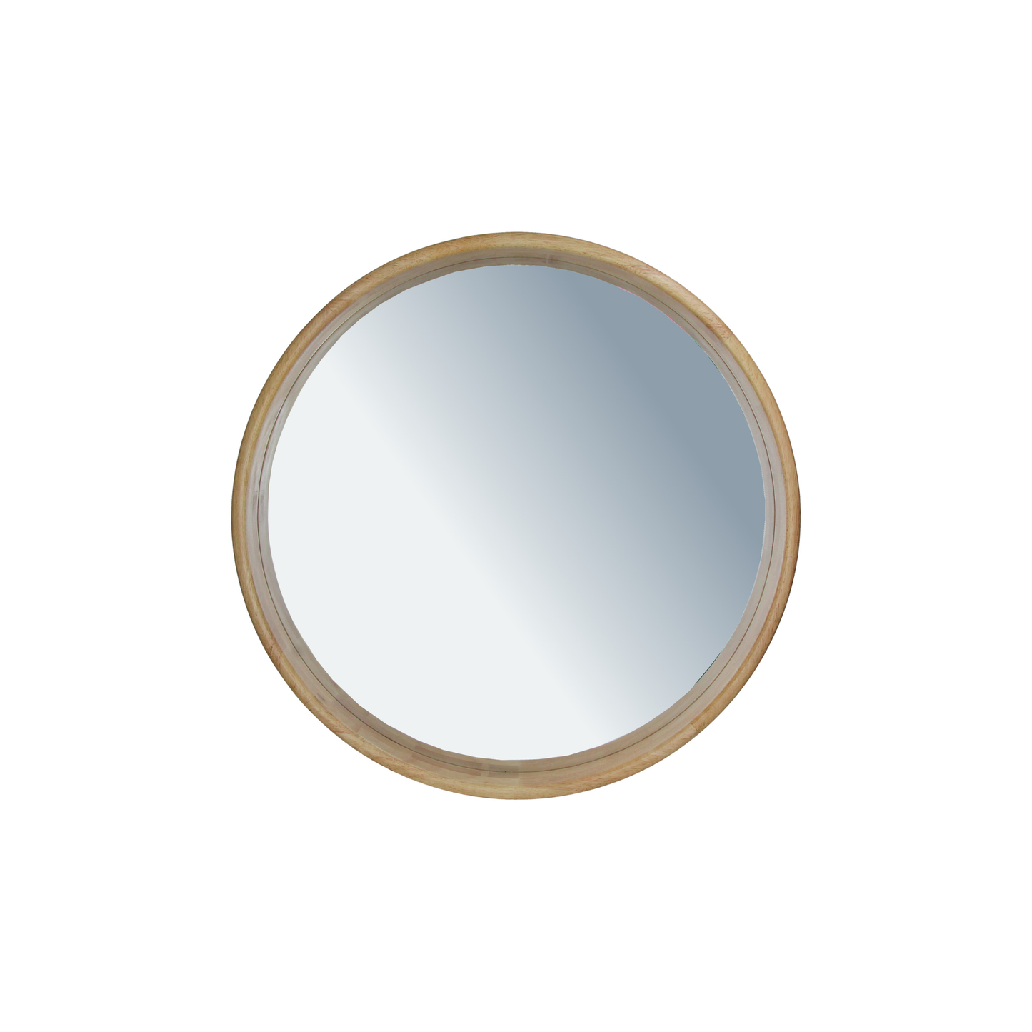 MIRROR NATURAL WOOD ROUND