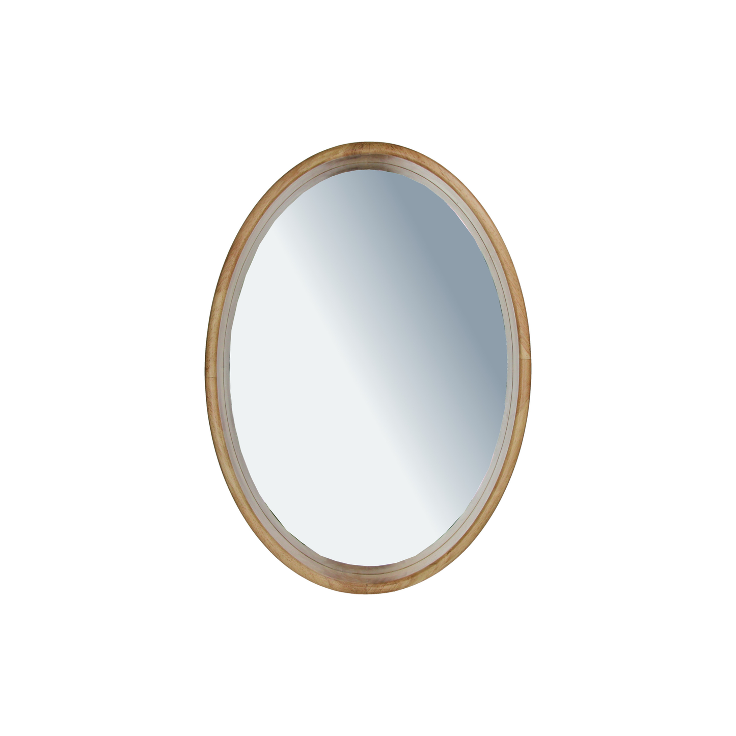 MIRROR NATURAL WOOD OVAL