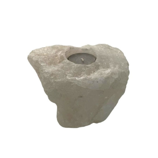 NATURAL STONE TEA LIGHT WHITE