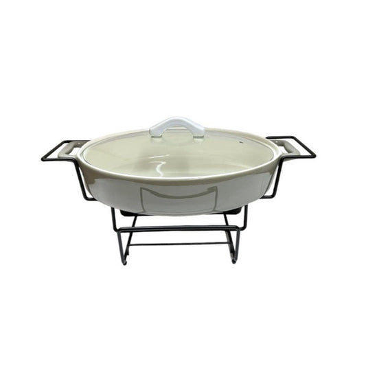 OVAL CASSEROLE WARM GREY