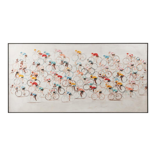PAINTING CYCLIST CANVAS