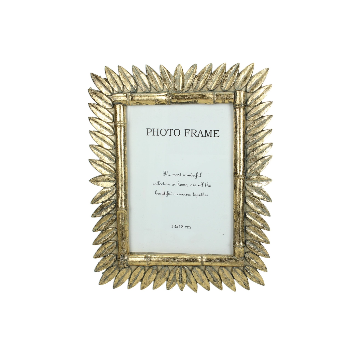PHOTO FRAME LEAVES GOLD 20 X 23 CM