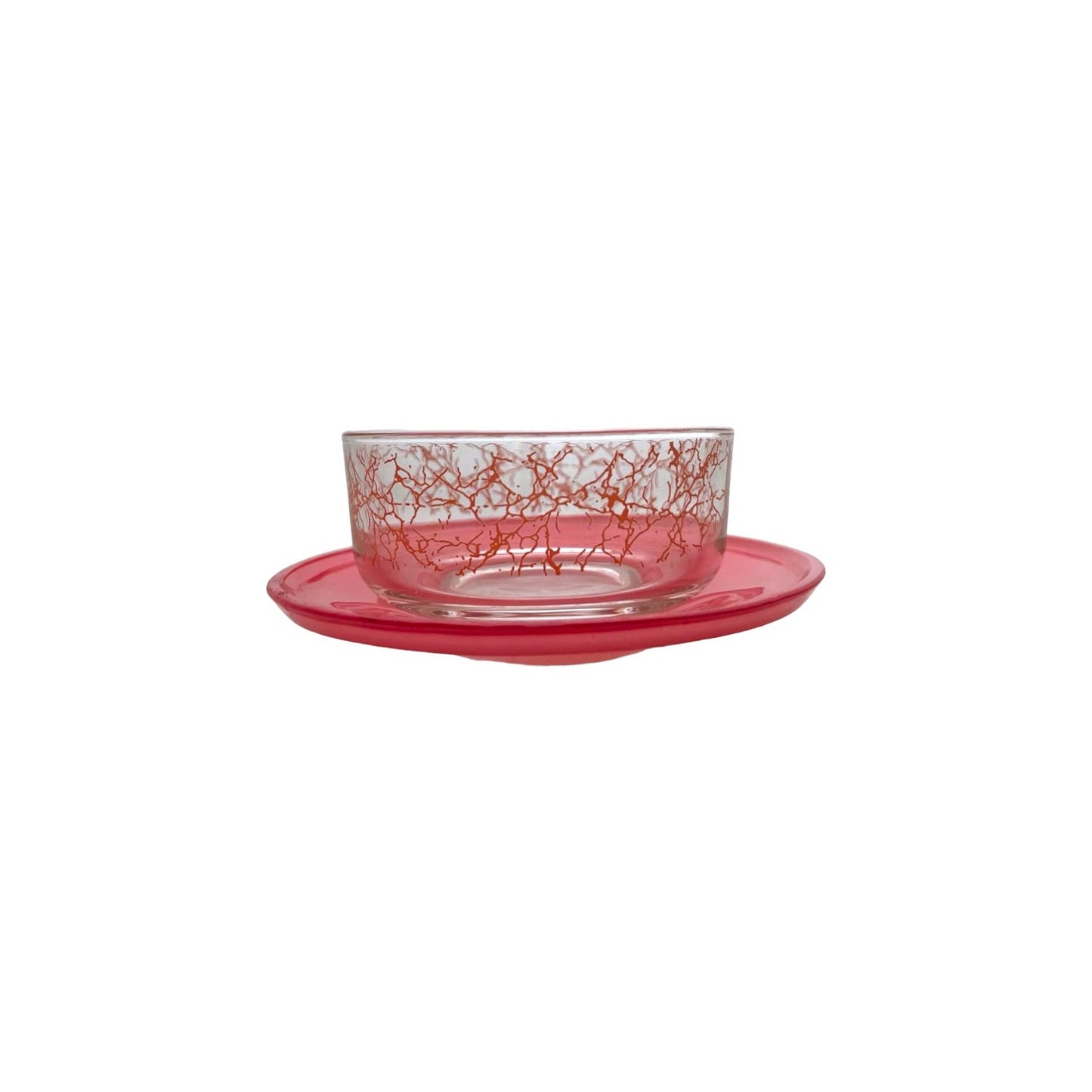 PINK MARBLE MEGHLE BOWL WITH PLATE