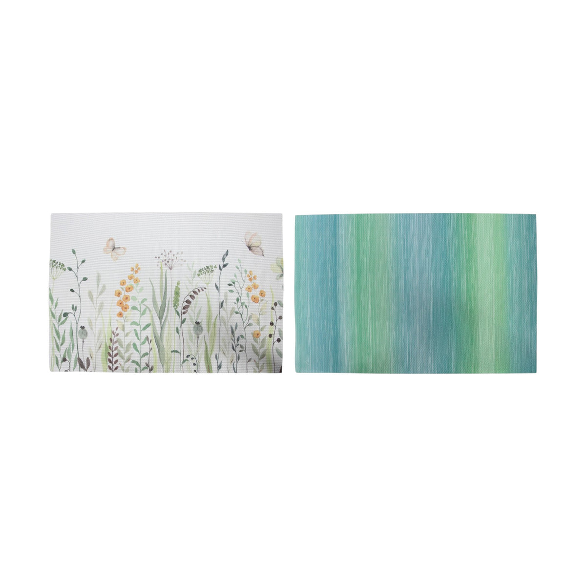 PLACEMAT GREEN AND FLOWER