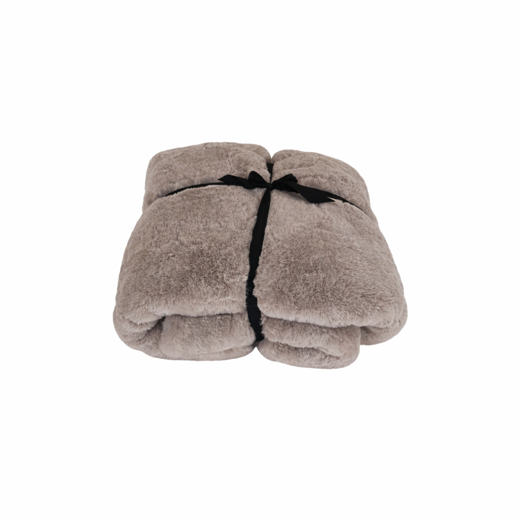 PLAID FAUX STRIP COZY BLANCA