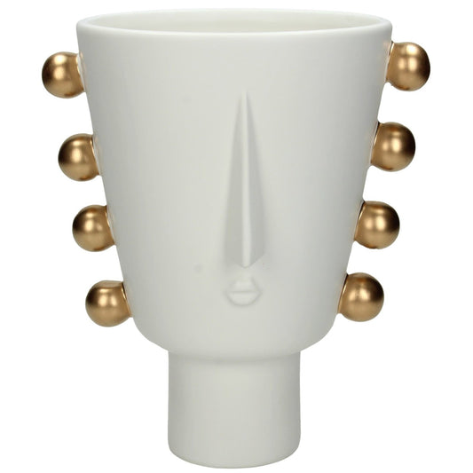 PLANTER FACE WHITE AND GOLD