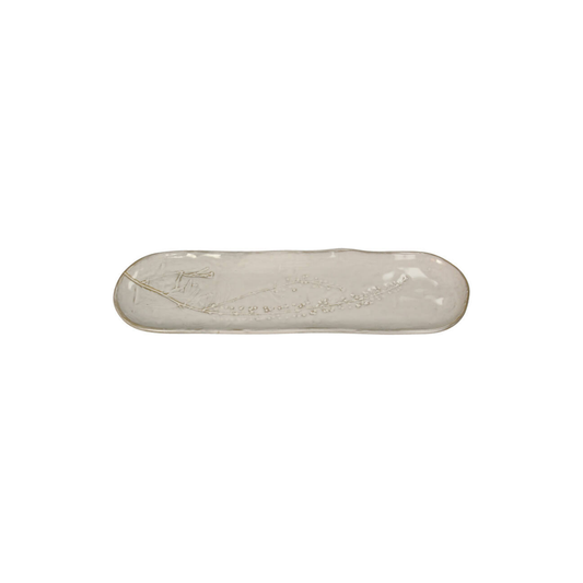 PLATE FIELD FLOWER WHITE