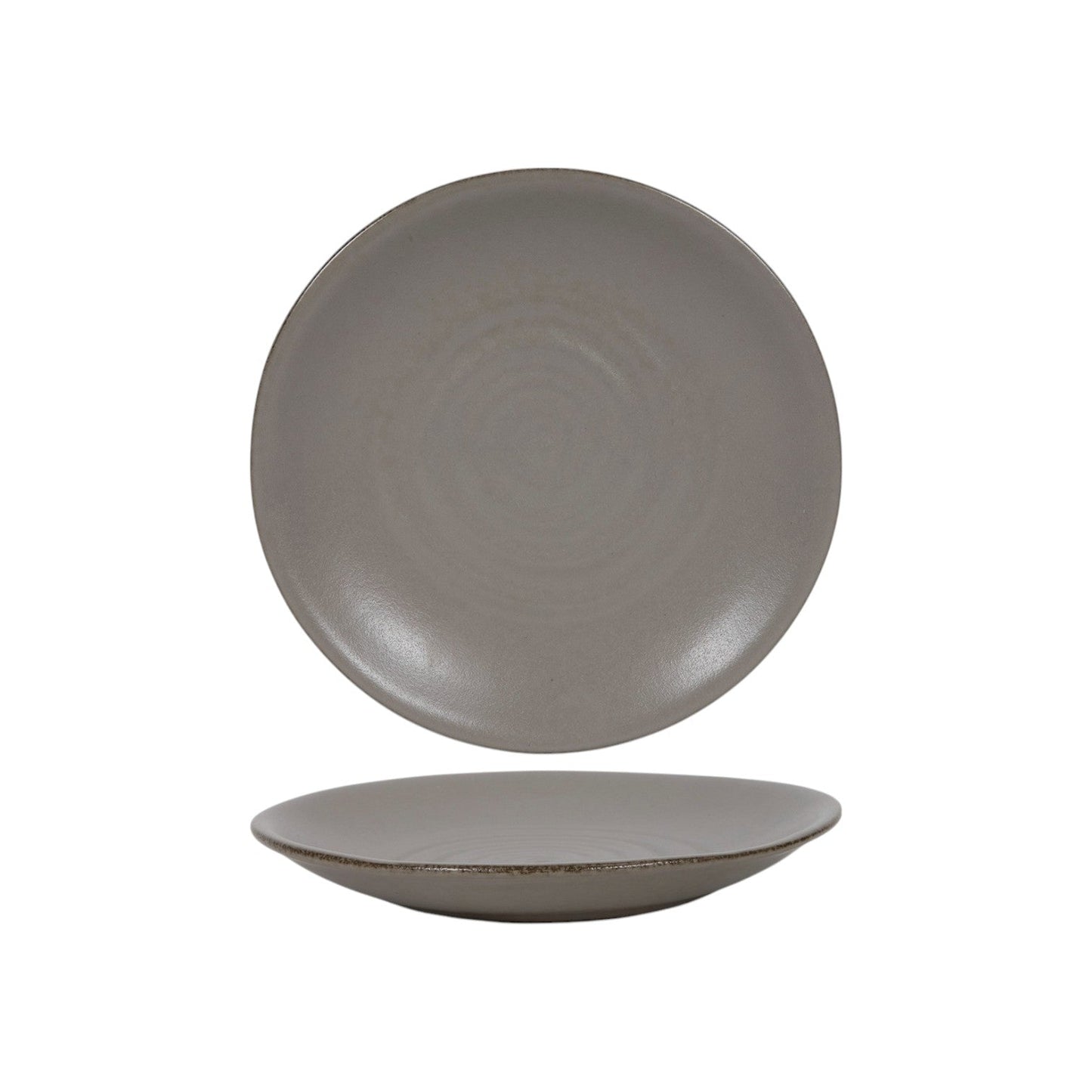 PLATE STONEWARE GREY CLAY