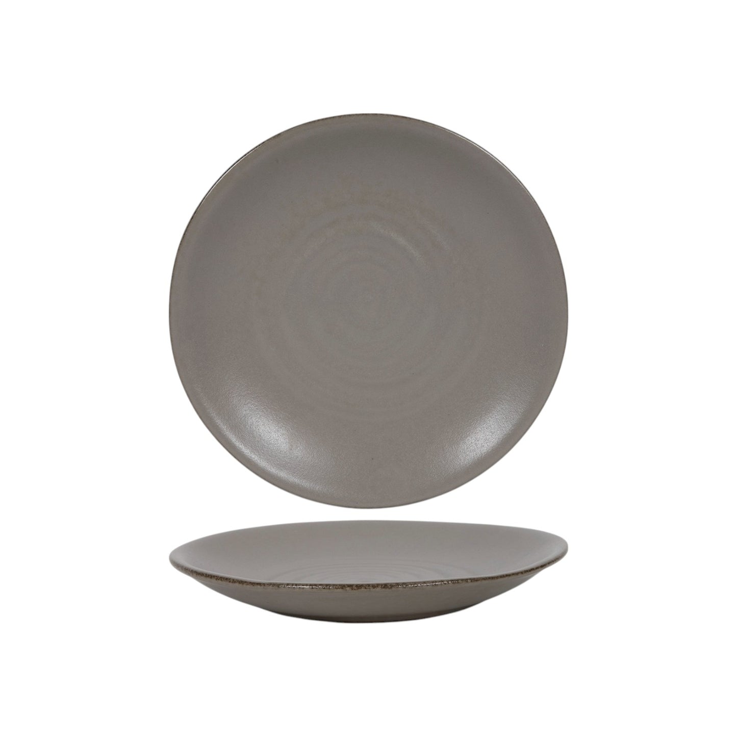 PLATE STONEWARE GREY CLAY