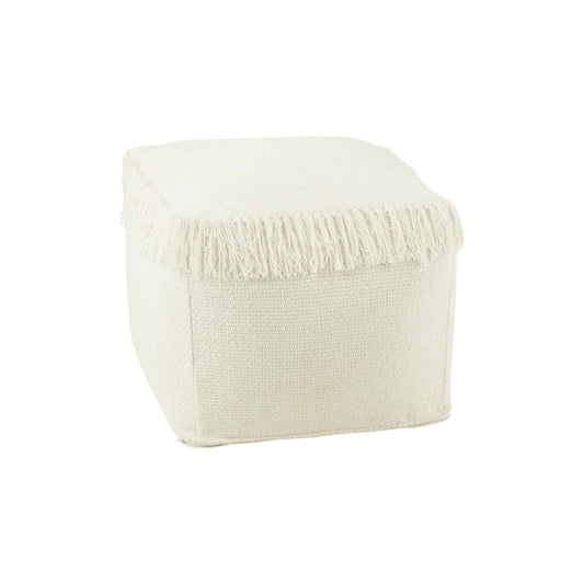 POUF SQUARE VISCO WHITE