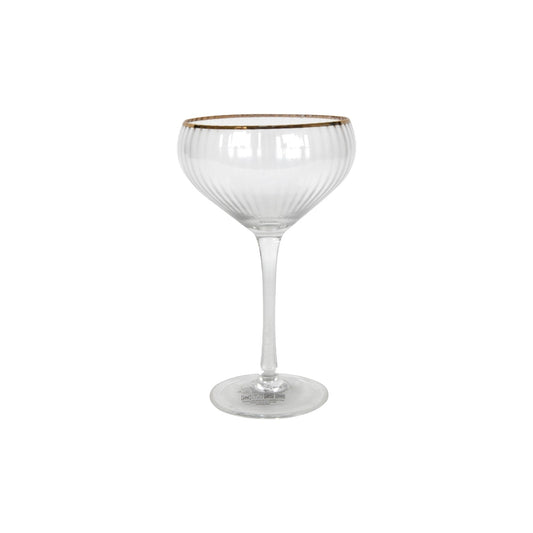 RIBBED CHAMPAGNE COUPE GLASS