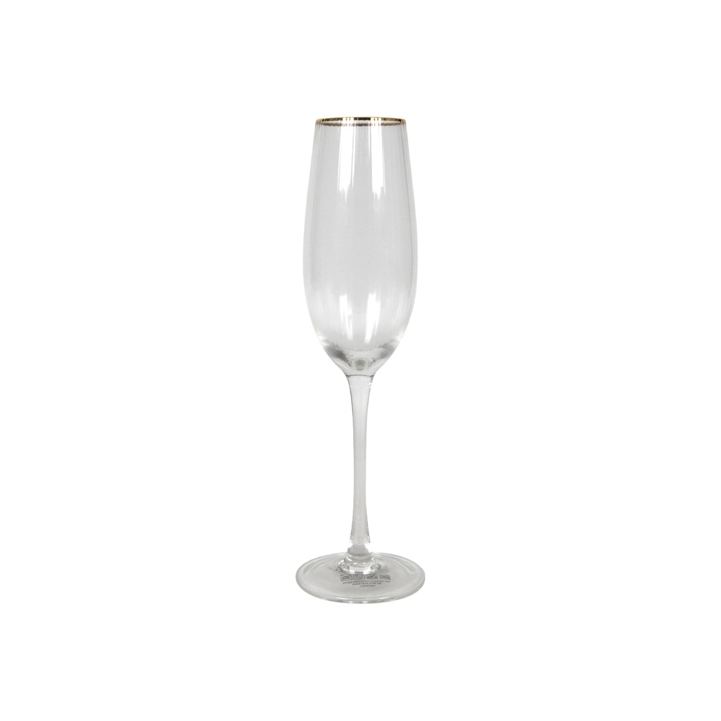 RIBBED CHAMPAGNE FLUTE GLASS