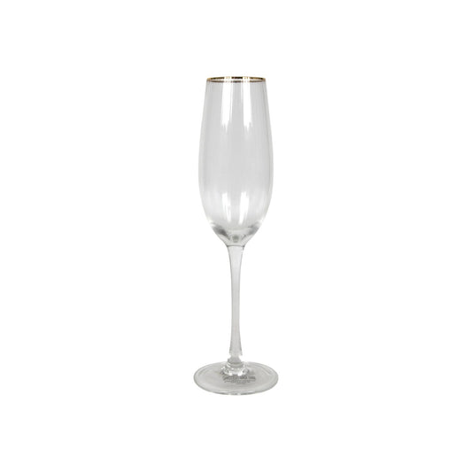 RIBBED CHAMPAGNE FLUTE GLASS