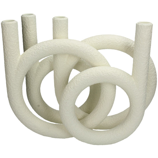 RING CANDLE HOLDER WHITE