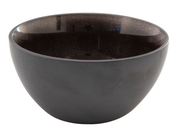 ROUND BOWL REACTIVE GLAZE NEW BLACK