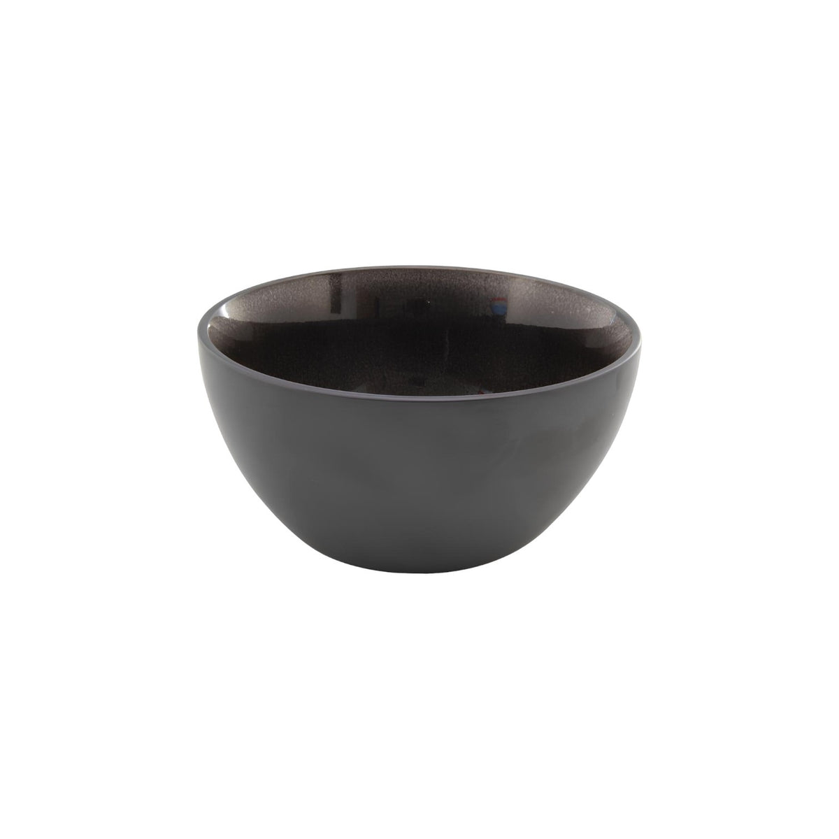 ROUND BOWL REACTIVE GLAZE NEW BLACK