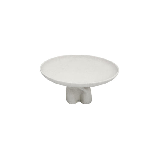 ROUND CAKE STAND ON BASE WHITE