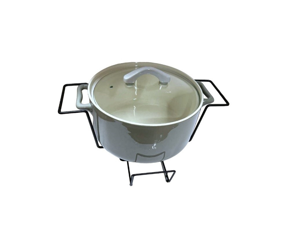 ROUND CASSEROLE WARM GREY