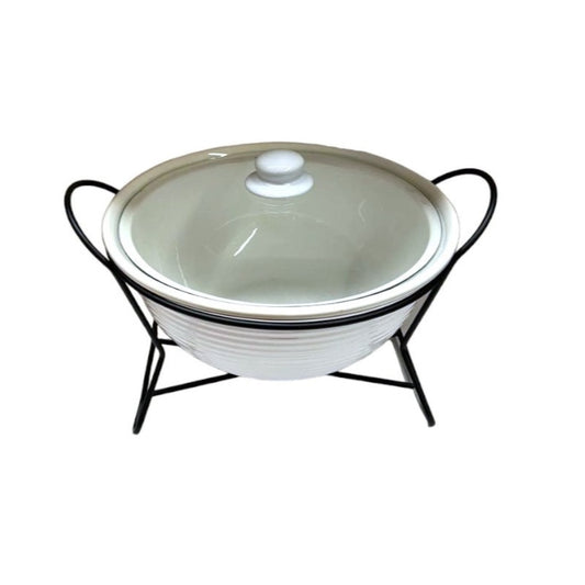 ROUND CASSEROLE WARM WHITE