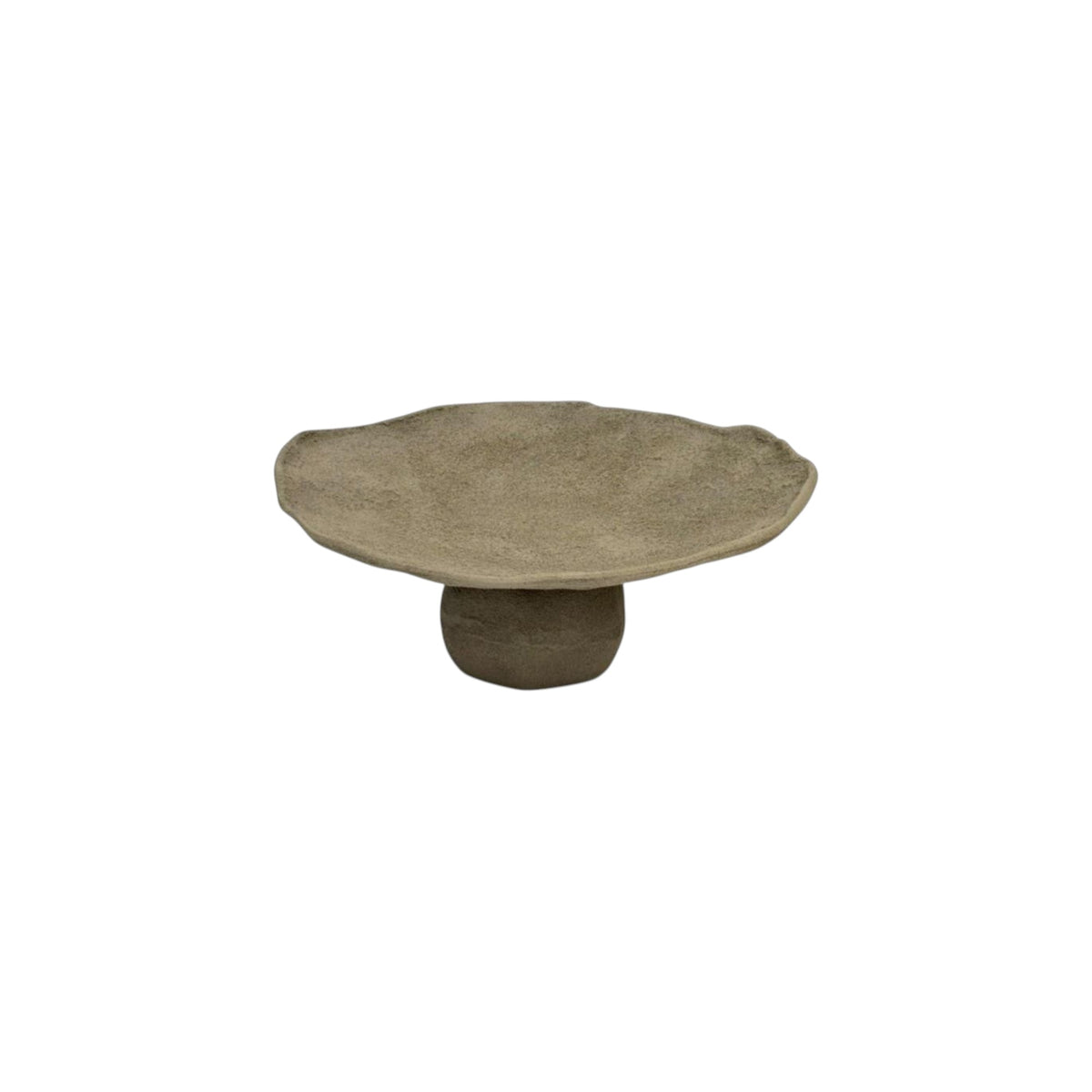 ROUND DISH WITH BASE GREEN