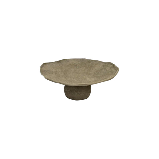 ROUND DISH WITH BASE GREEN