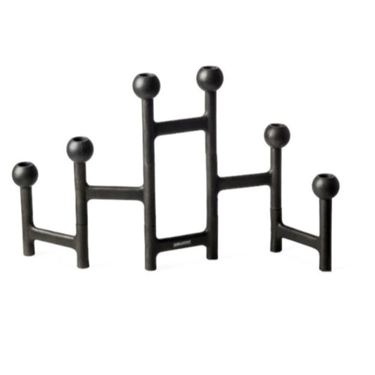 ROUND FOLDING CANDLE HOLDER BLACK
