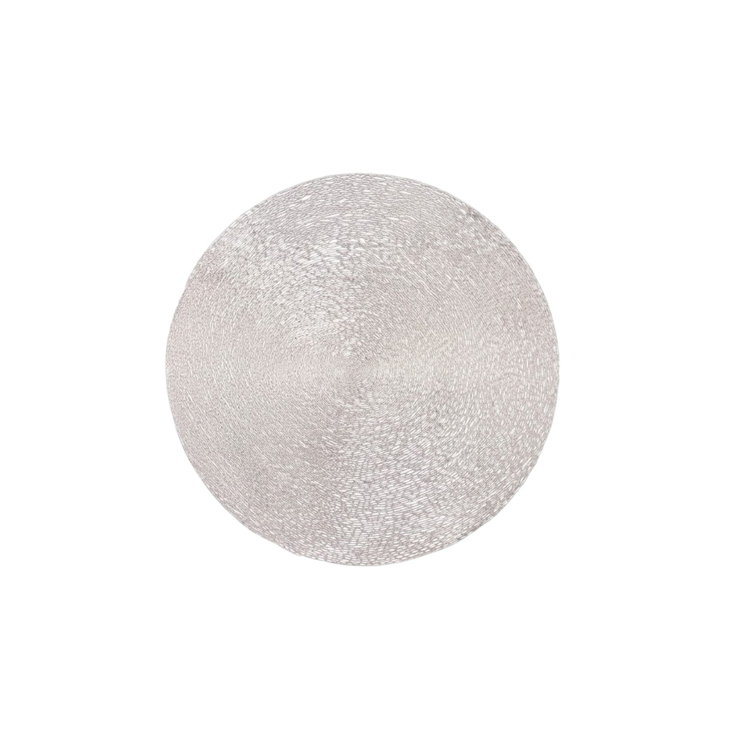 ROUND PLACEMAT STRIPED SILVER