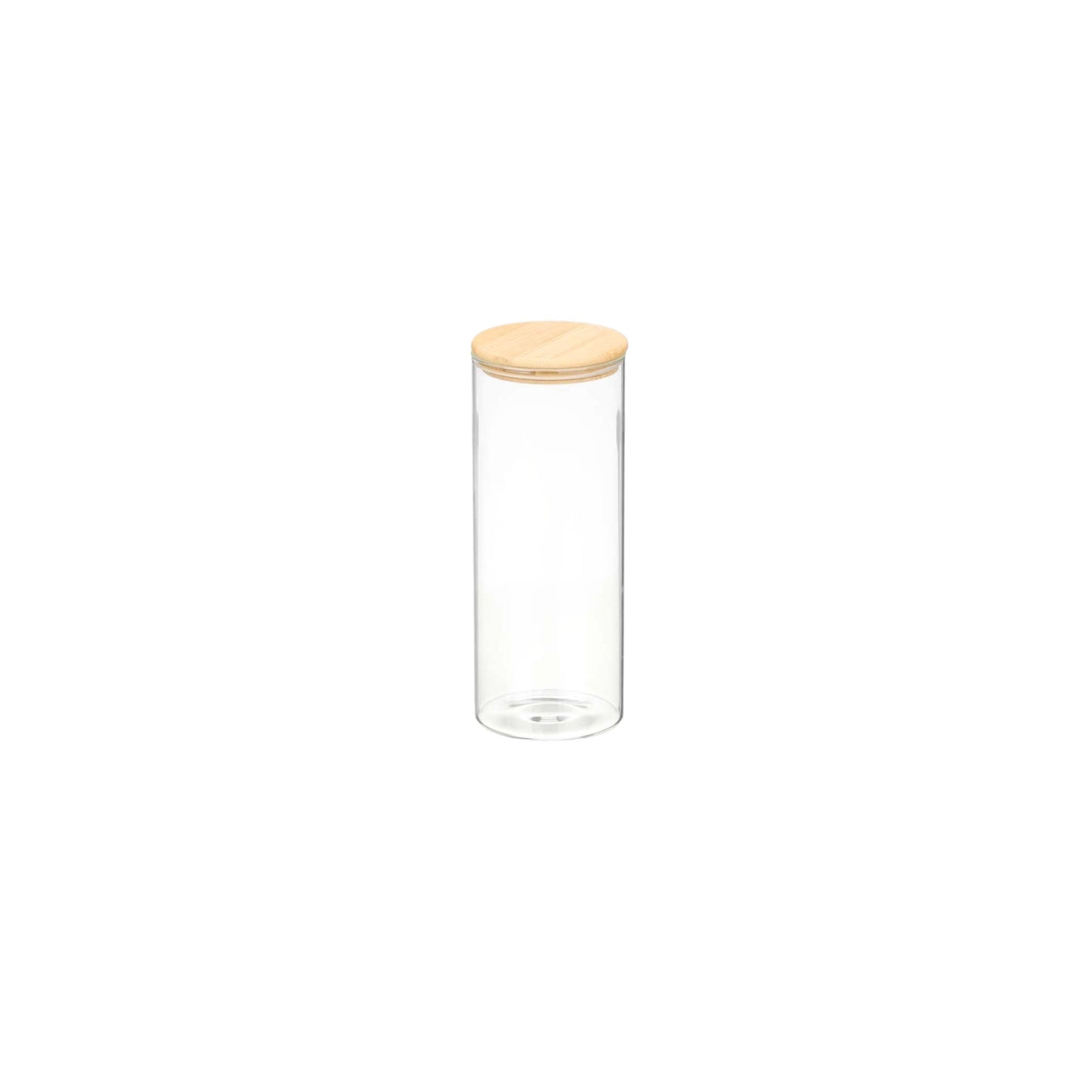ROUND JAR BOROSILICATE WITH BAMBOO LID