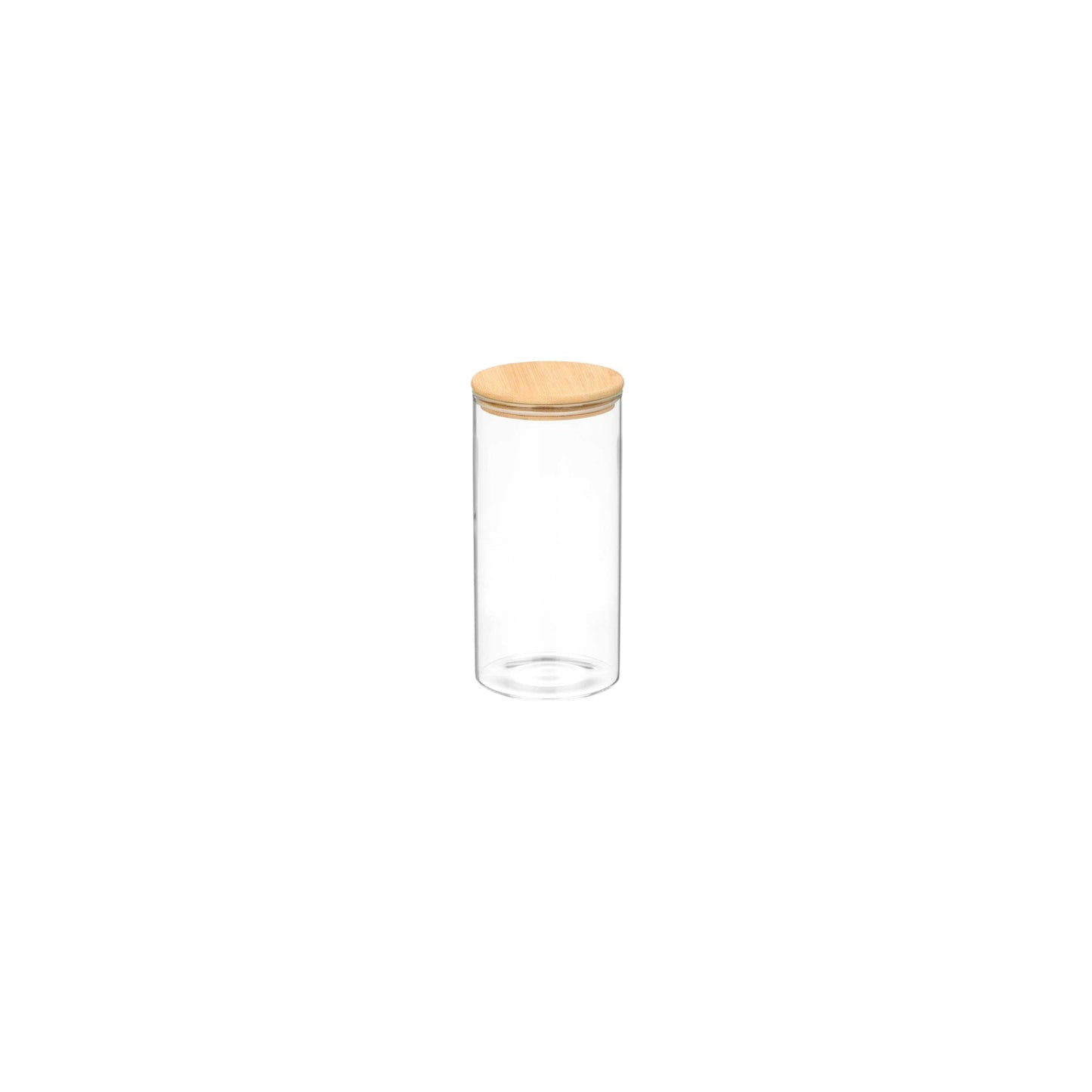 ROUND JAR BOROSILICATE WITH BAMBOO LID