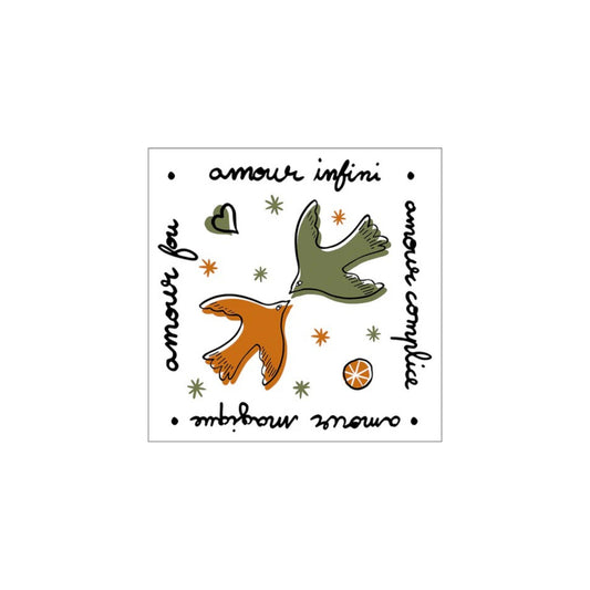 S20 PAPER NAPKINS LOVE BIRDS