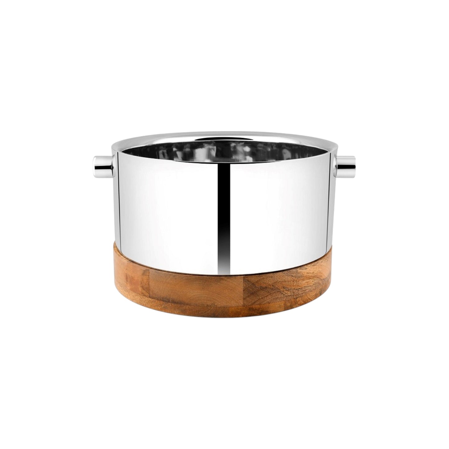 S2 CHAMPAGNE COOLER NICKEL WITH WOOD BASE LYON