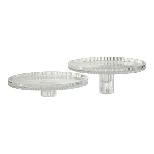 S2 PIE HOLDER MARE CUT GLASS TRANSPARENT