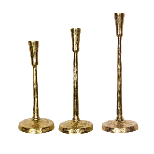 S3 CANDLE HOLDER ALICE GOLD