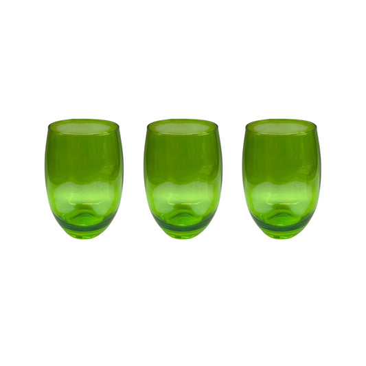 S3 GLASS TUMBLER ROUND GREEN