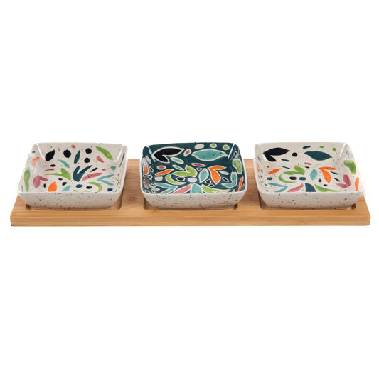 S4 SERVING AMALIA BOWLS WITH TRAY