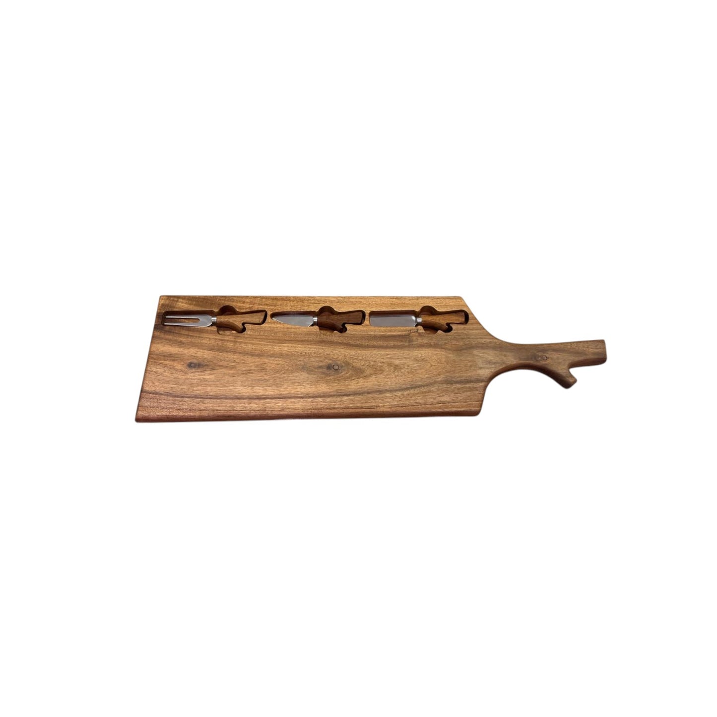 S4 SERVING BOARD AND 3 KNIVES