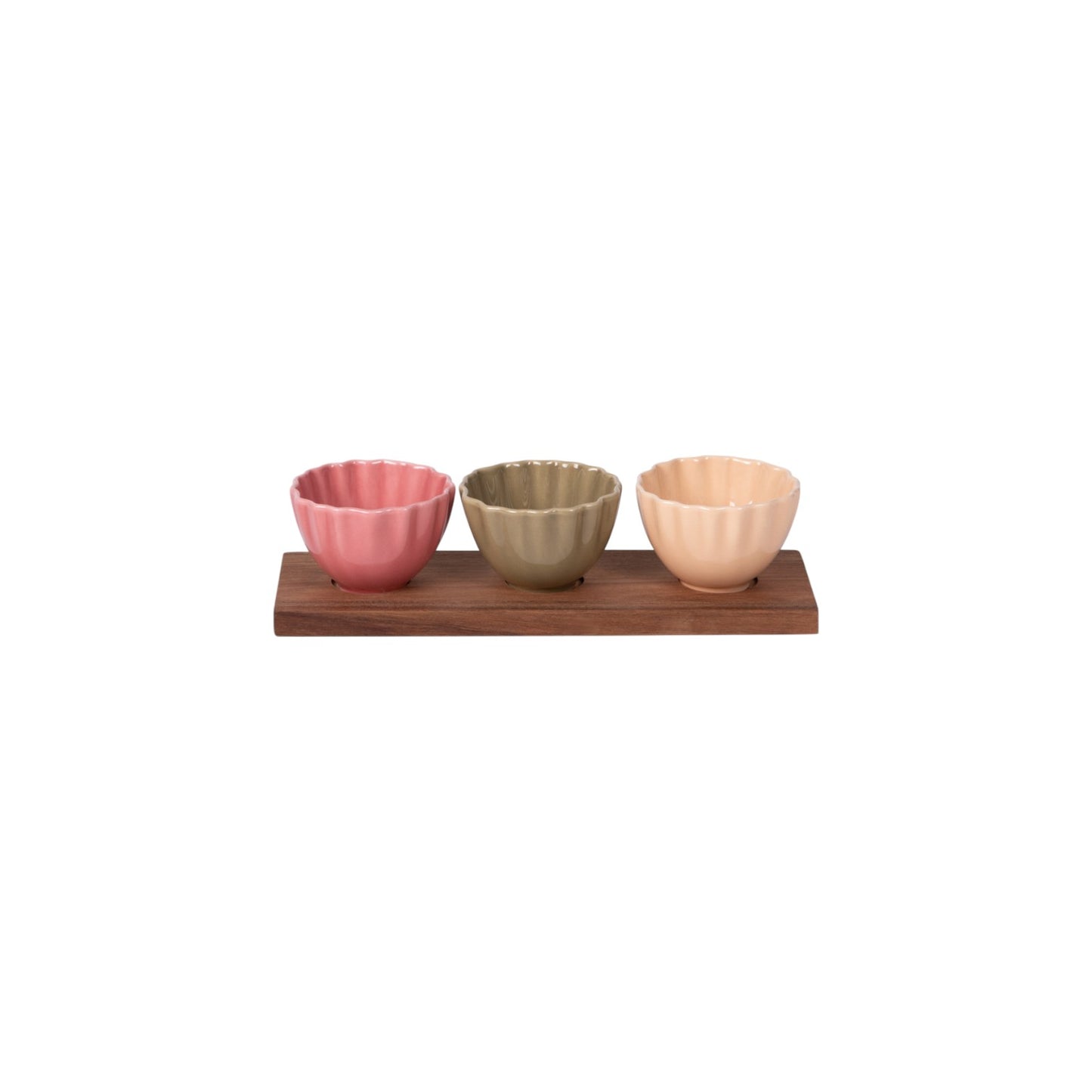 S4 SERVING BOWLS AGRA WITH TRAY